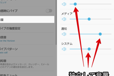 Androidで個別に音量を調整する方法